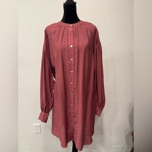 Finity Terracotta Button-Up Top